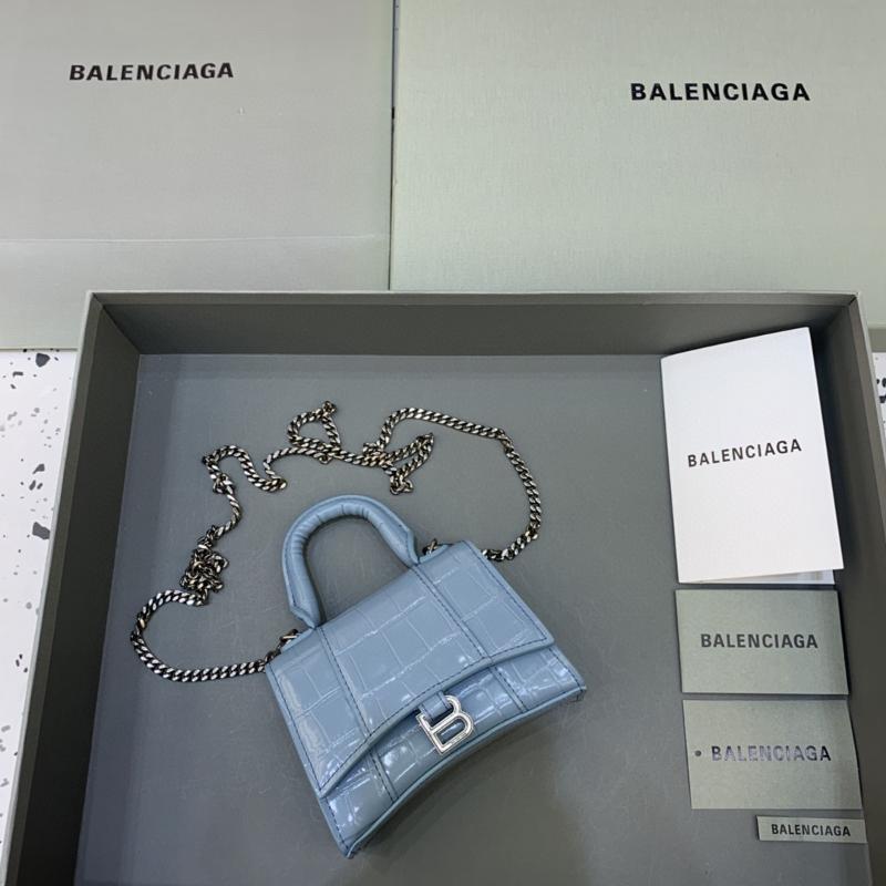 Balenciaga Bags 664676 Crocodile Haze Blue